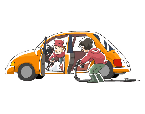 Vacuuming the interior thoroughly